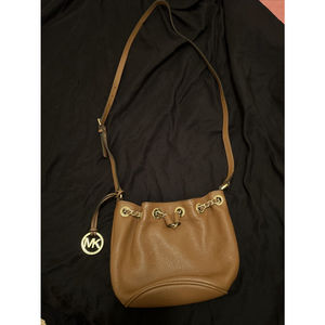 Michael Kords Brown Leather Handbag